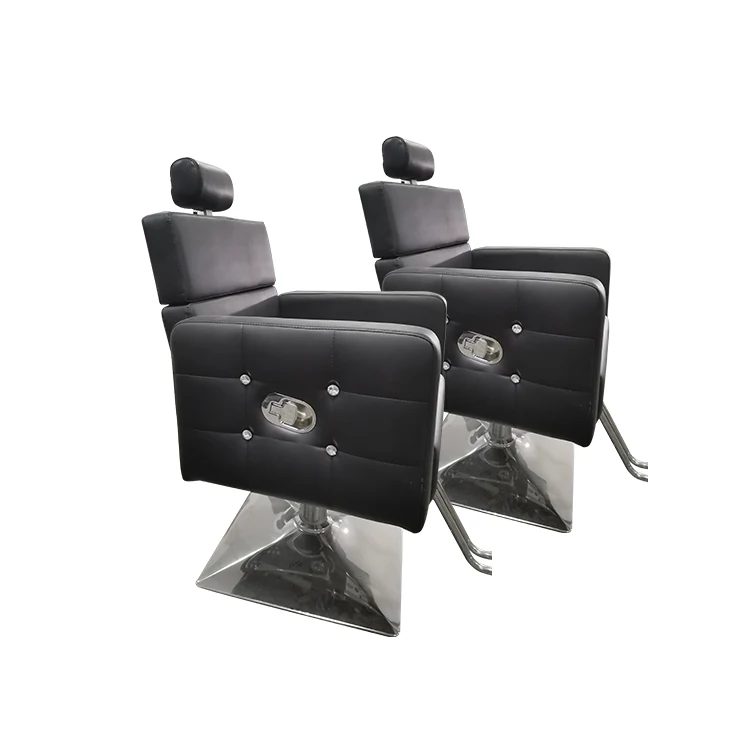 pengde chrome base swivel leather lounge beauty ladies recliner salon chair