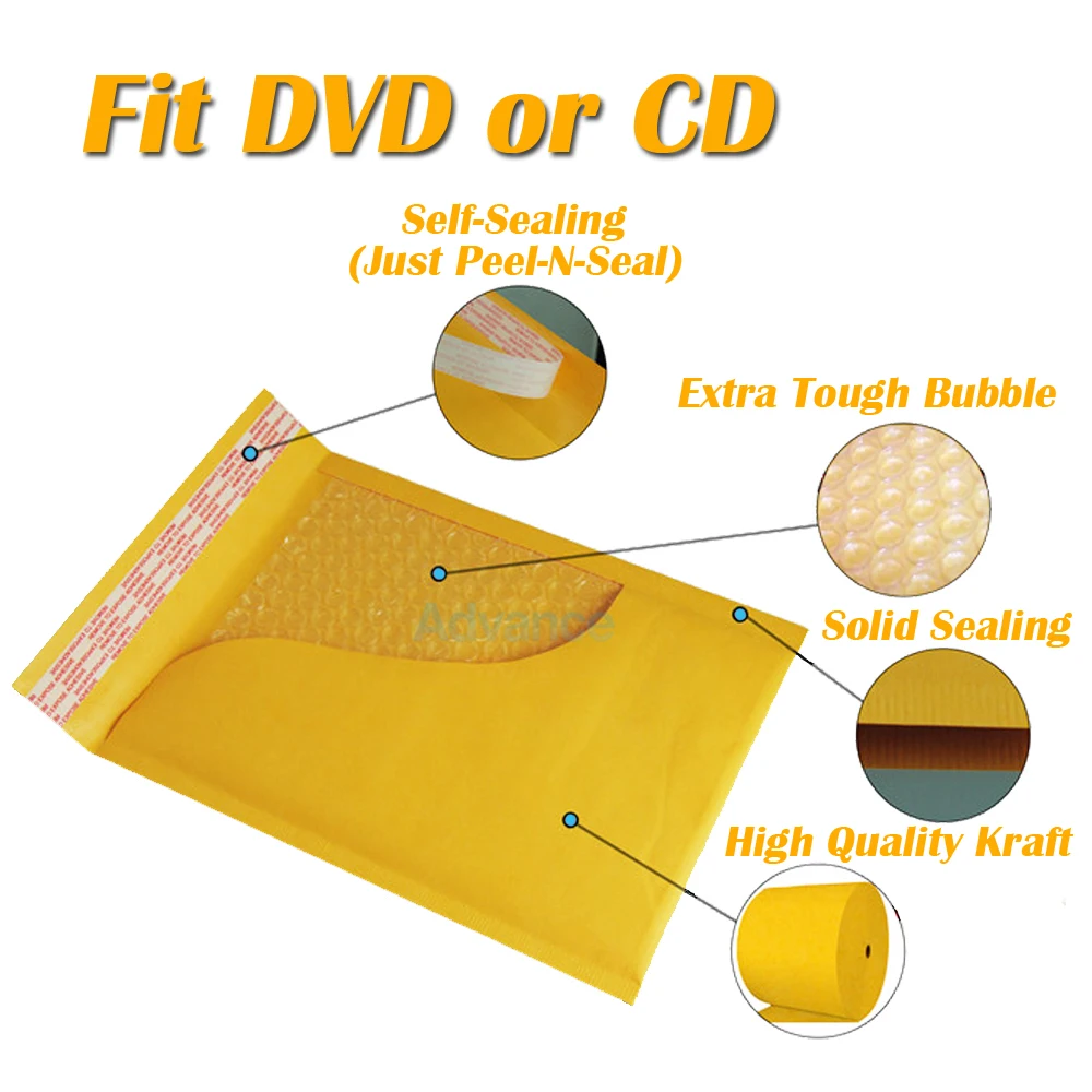 Manufacturer Custom Biodegradable 100% Compostable Padded Shipping Poly Mailer Bag Envelope Bubble Kraft Paper Mailing Bag