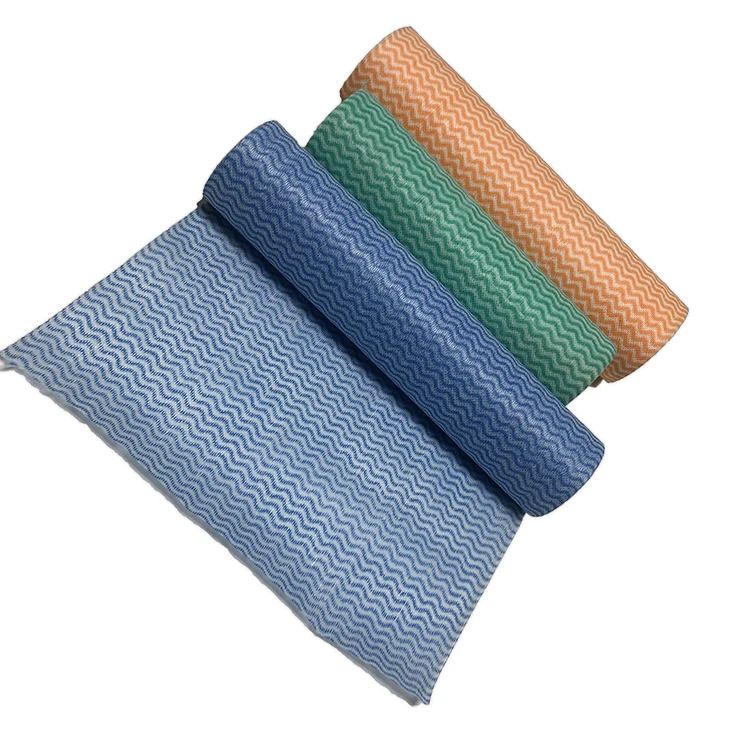 Spunlace process Non-woven cloth made from viscose and PET fabric for cleaning wipes