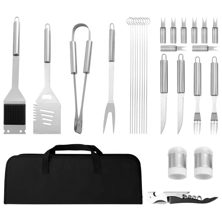 Stainless Steel BBQ Tools Grill Accessories Heavy Duty Outdoor BBQ Set Tool grill kit Barbecue Grill BBQ Tools Set