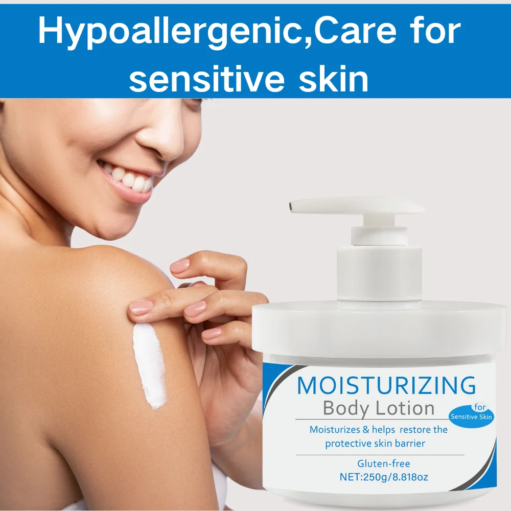 Wholesale Factory Price Skincare 250ml Deep Moisturizing Brightening Almond Oil Body Lotion For Sensitive Dry Damaged Skin