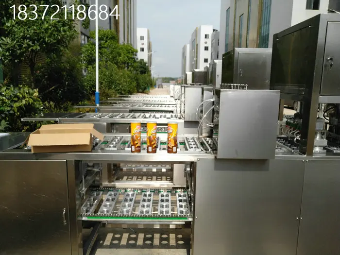 Automatic Potato Chips Can Top Cover Sealing Packaging Machine