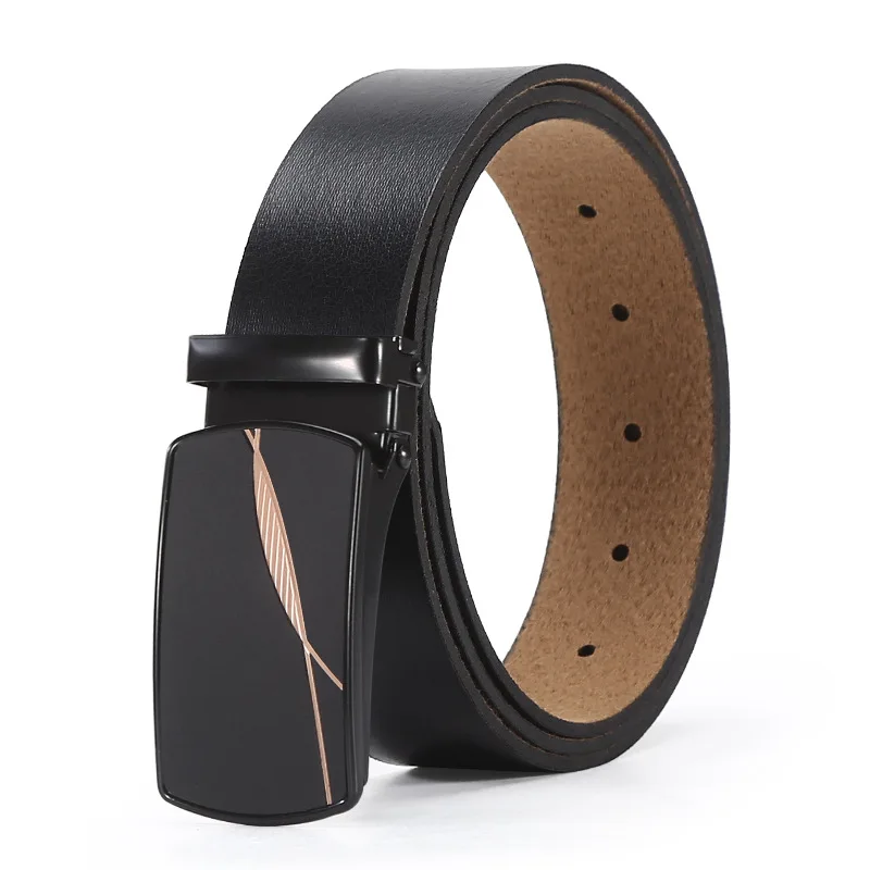 Adjustable Men Belt  Wholesale High Quality Stron Smooth Buckle TPU Waistband Simple All-Match Trouser Belts