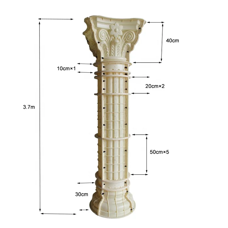 cheapest roman pillars concrete round columns plastic mold for sale