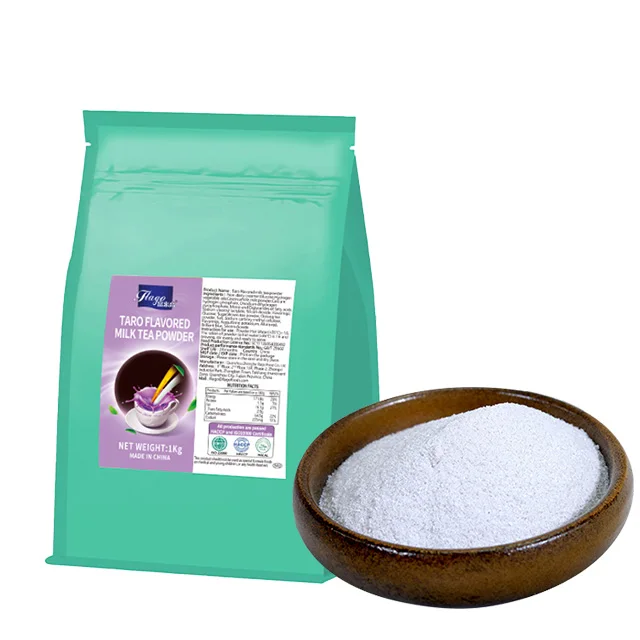 Flago  halal supply food grade instant drink milk tea powder taro flavored milk tea powder private label instant powder supplier