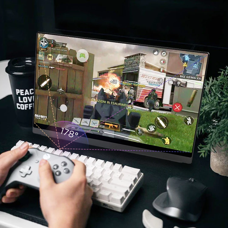 17 3 дюймовый портативный монитор 240 Гц с портом hd mi и usb c для компьютера ps4 ps5 игровой nintendo switch