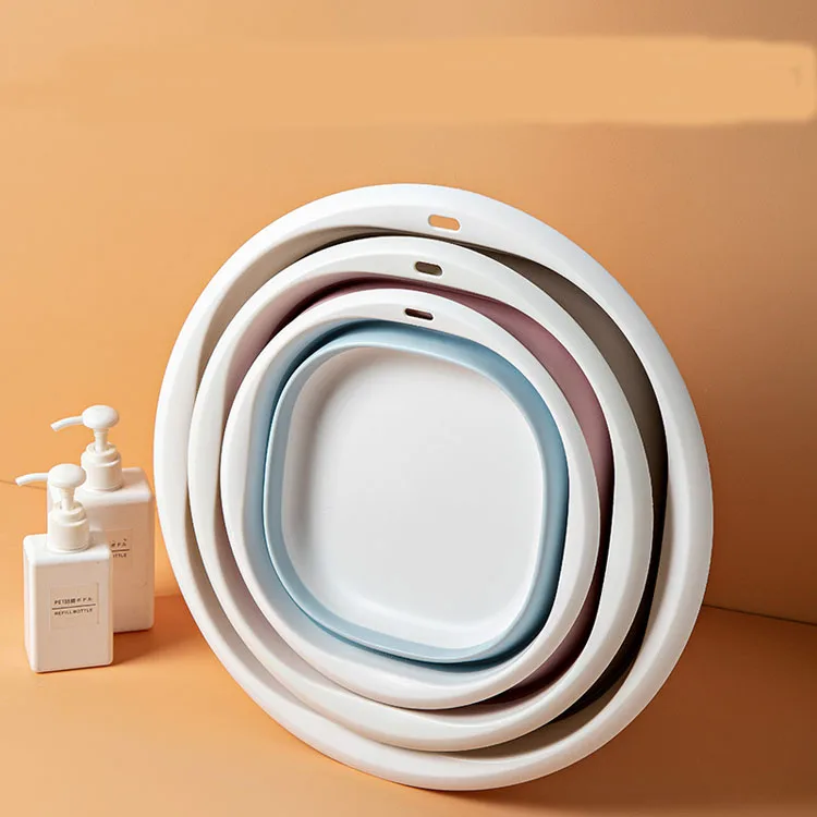 High Quality Durable Large Square Shaped Collapsible Silicone Folding Washing Bowl Basin