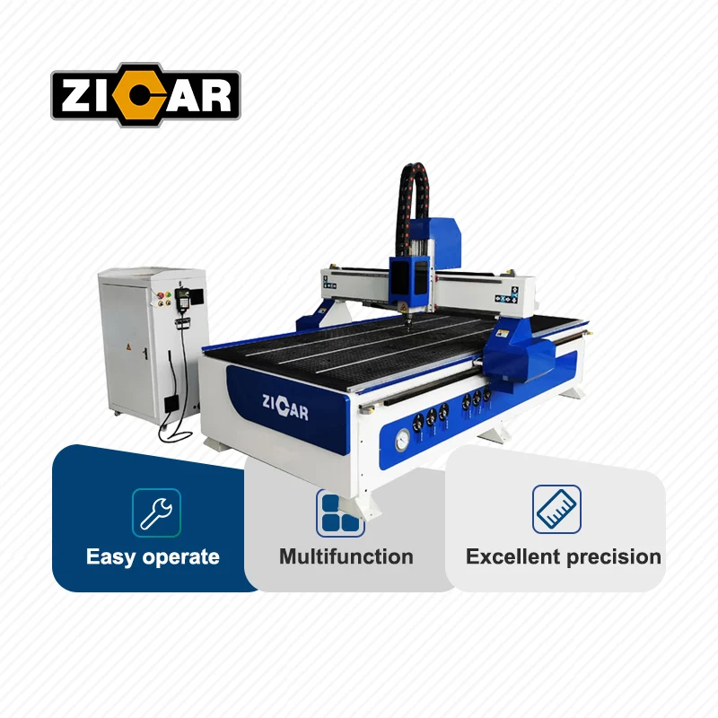 ZICAR factory outlet Woodworking Cnc Wood Router Machine 3D engraving cutting carving cnc wood router machine with high quality