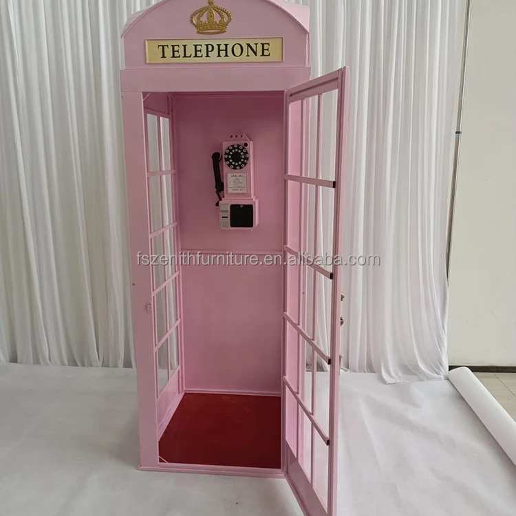 Wholesale British Pink Telephone Box Phone Box Pillar Bath Phone Kiosk Telephone Booth