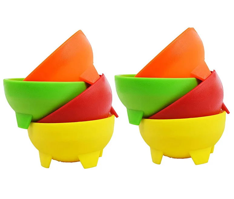 New 2023 Cheap BPA Free Plastic Sauce Cup Snack bowl Mexican Chipotle Chips unbreakable Reusable plastic bowl