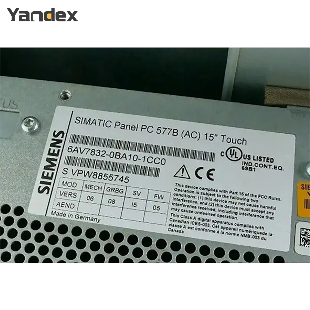 6AV7832-0BA10-1CC0 IN stock Siemens HMI Touch Screen Display SIMATIC HMI Display 6AV7832-0BA10-1CC0