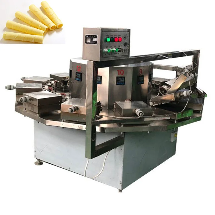 Automatic Rolled Sugar Cone Baking Machine / Ice Cream Cone Making Machine / Pizza Waffle Cone Production Line