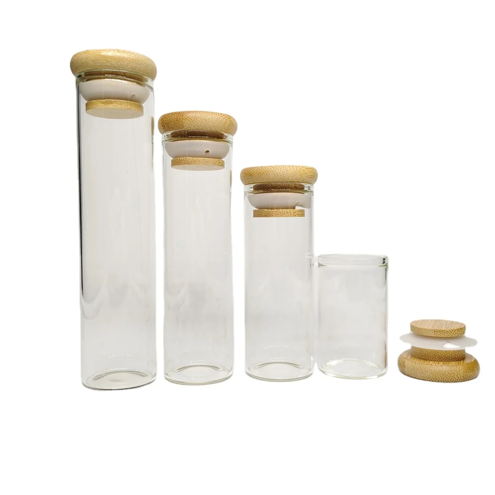 chenguang Wholesale New Products  Clear   Amber  Packing Black Glass Tube With Cork