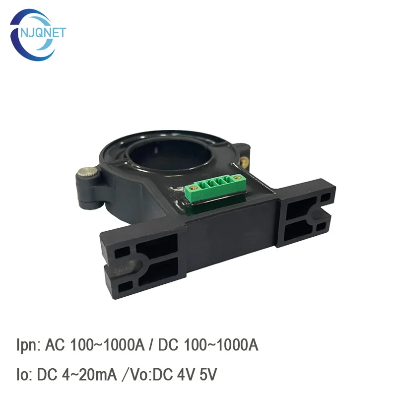 Hall effect sensor for DC current measuring QNDBK1-35 100A 300A 500A 1000A split core open hall voltage sensor output 4V DC