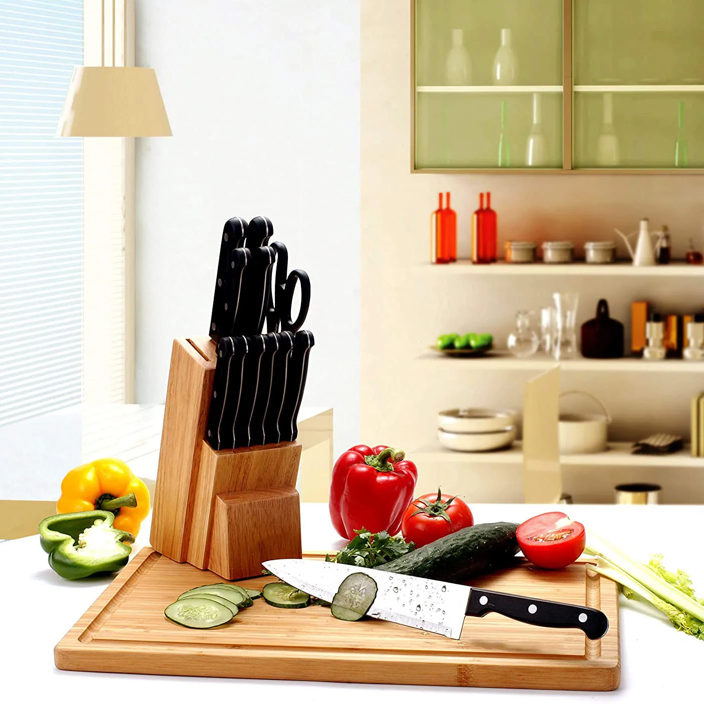 Оптовая продажа большая бамбуковая разделочная доска для мяса с емкостью сока кухонная