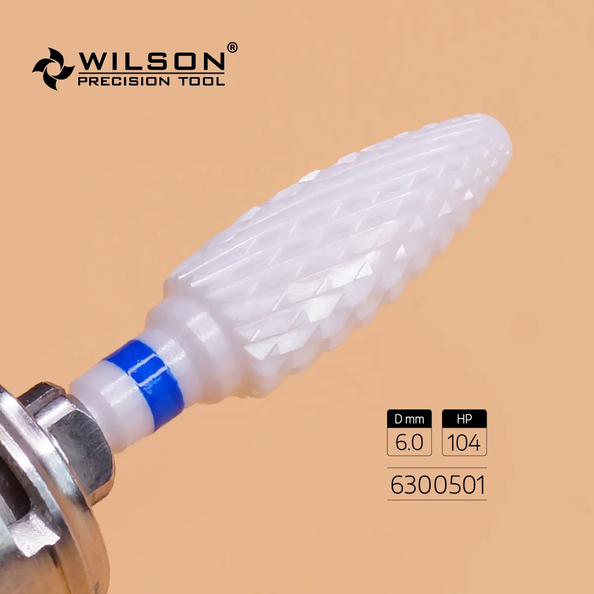 6300501 White Ceramic -  Zirconia Ceramic Burs / Dental bur Used For Acrylic/Plaster