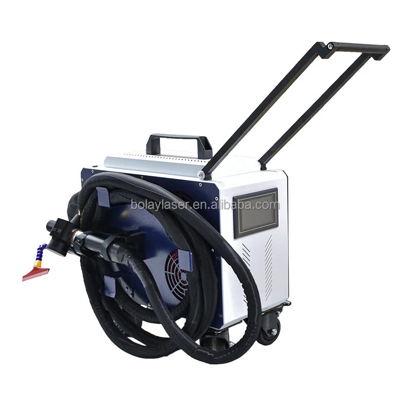 Top quality mini small size pulse laser cleaning machine 200W 100W Price for metal aluminum handheld laser cleaner  in stock