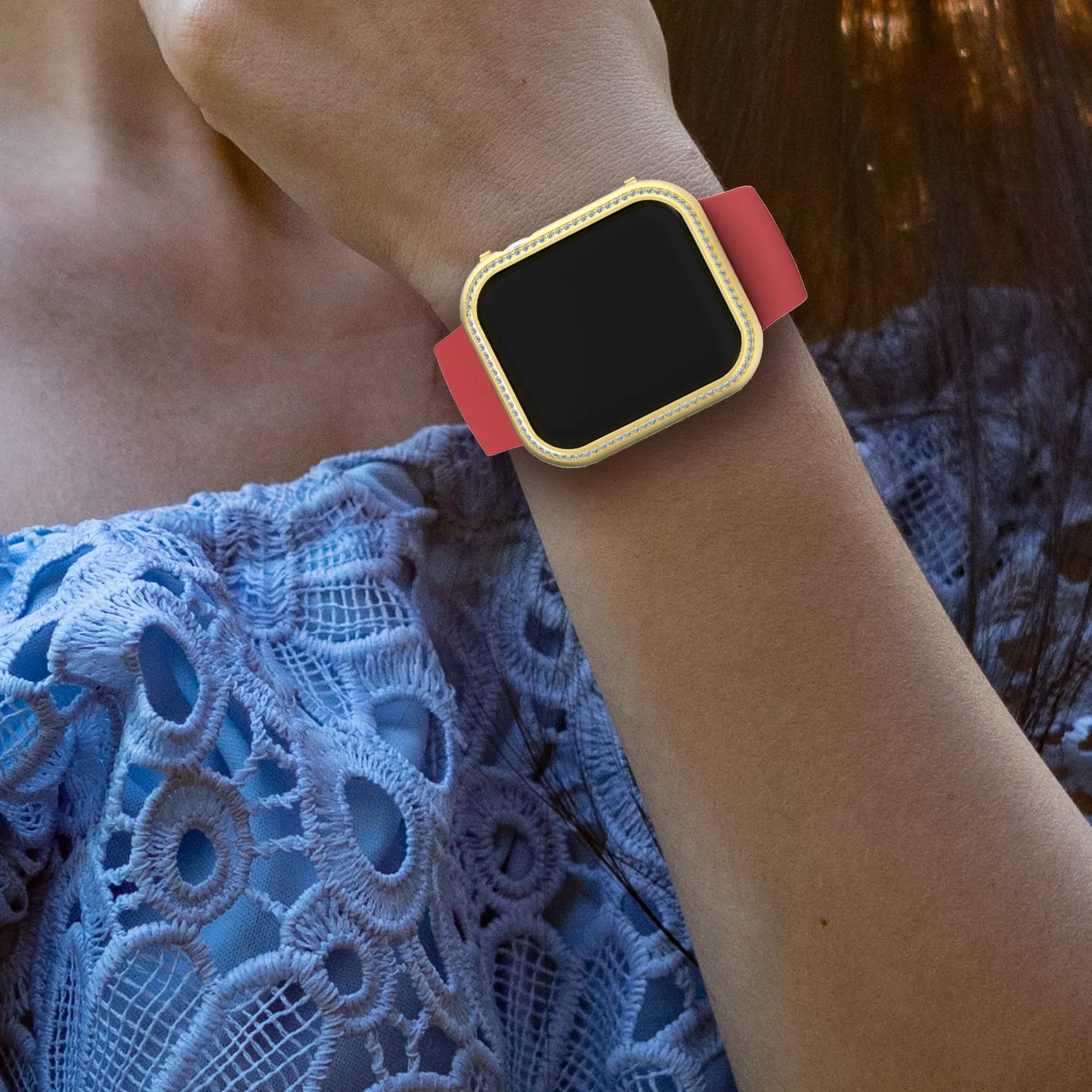  High Quality Crystal Protective Watch Bezel Case for Apple iwatch OEM Fashion Diamond Luxury Watches