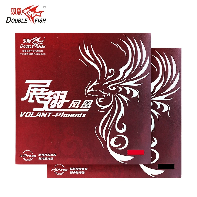 Double Fish High Quality Table Tennis Rubber, 39-41 hardness Sticky Volant Phoenix Ping Pong racket rubber