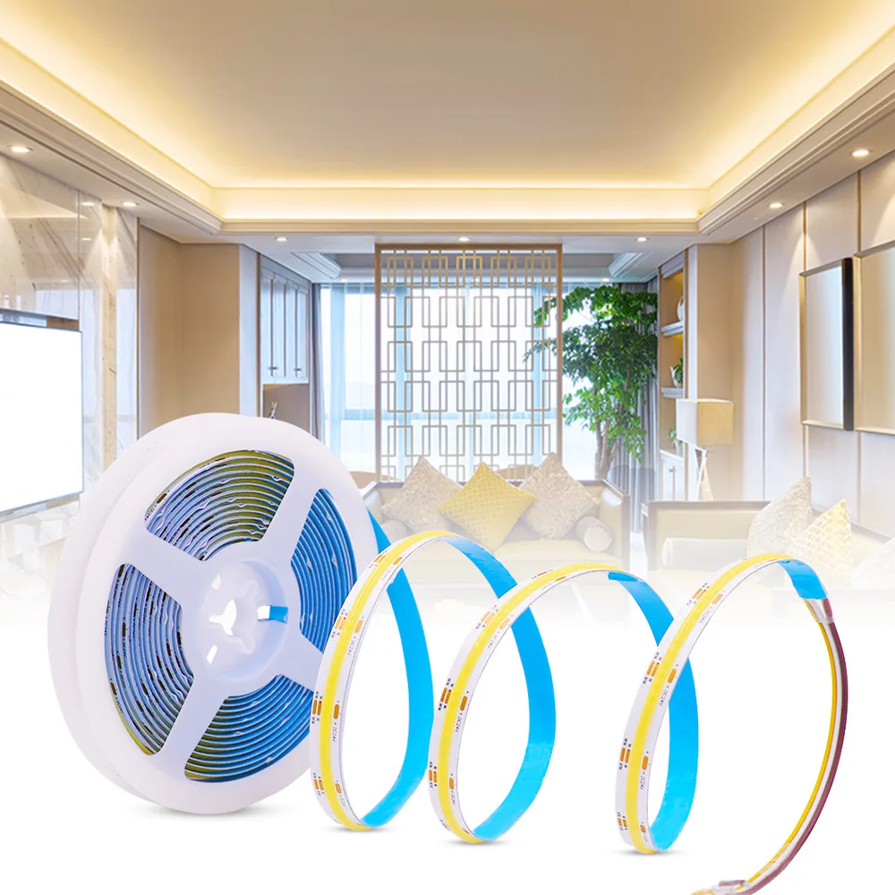 CE rohs 5 year warranty 3000k 4000k 6500k warm white cold white 24v 12v Flexible cob led strip light