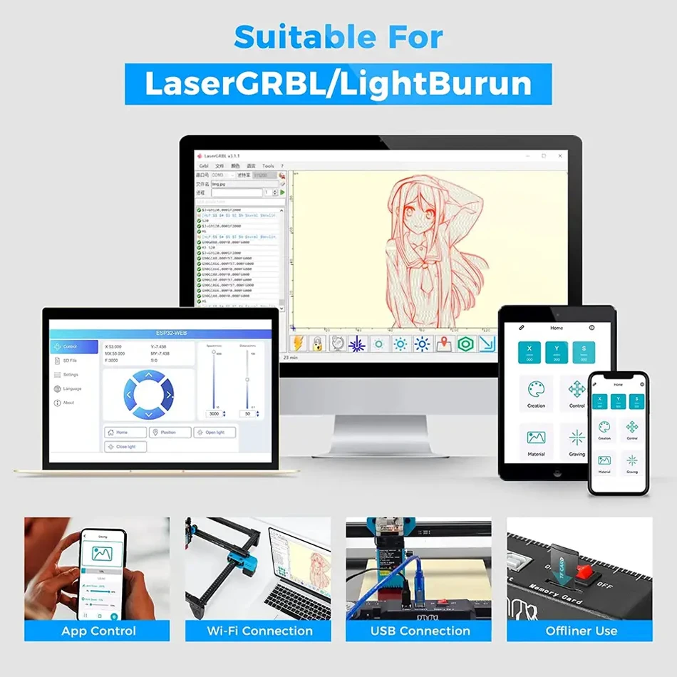 TWOTREES Honduras 3d Desktop Printer LiteFire-laser engraving cutting machinery TTS 40w for wood/leather metal and nonmetal cut