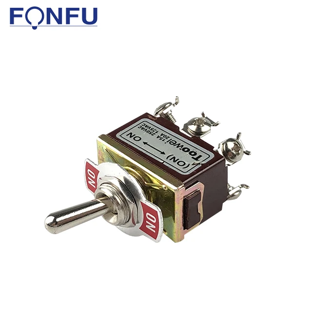 
20A 125V SPST Sub-Miniature Metal 6 PIN 12mm Toggle Switch With Screw Terminal ON-(ON) 