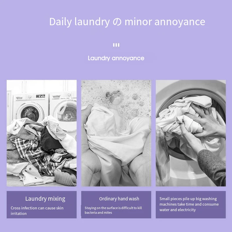 Portable Washing Machine 8L High Capacity Mini Washer Foldable Washing Machine with 3 Modes Deep Cleaning Half Automatic Washt