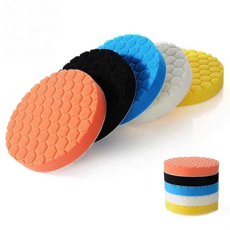 5 Pcs/Set 3/4/5/6/7 Inch Buffing Sponge Polishing Pad Hand Tool Kit for Car Polisher Wax