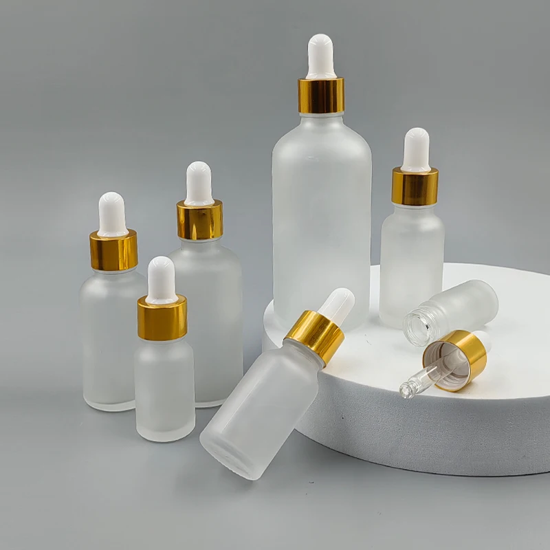 Gold Color 18/410 Din 18 Glass Dropper Pipette PP Aluminium Material for Bottles Packaging Tubes Cans Caps for Cosmetic Oil