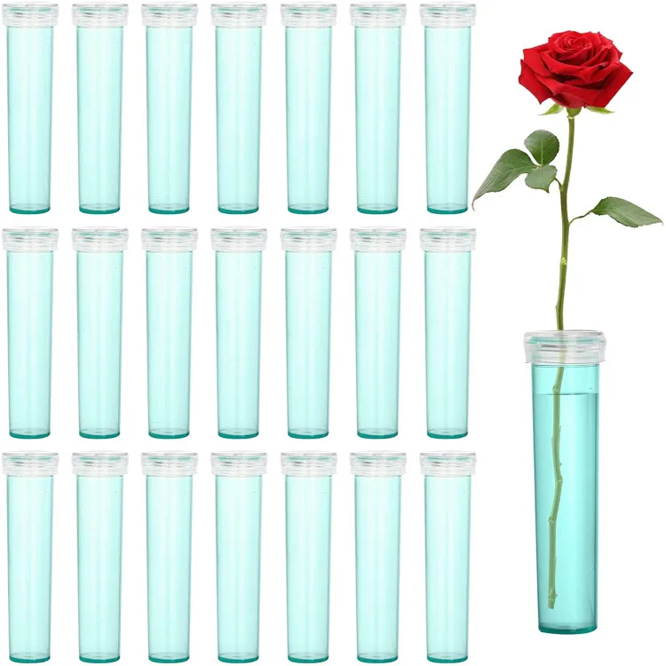 Садовая Декоративная Прозрачная пластиковая трубка для цветов, 2,8 дюйма, 7 см, 10 мл