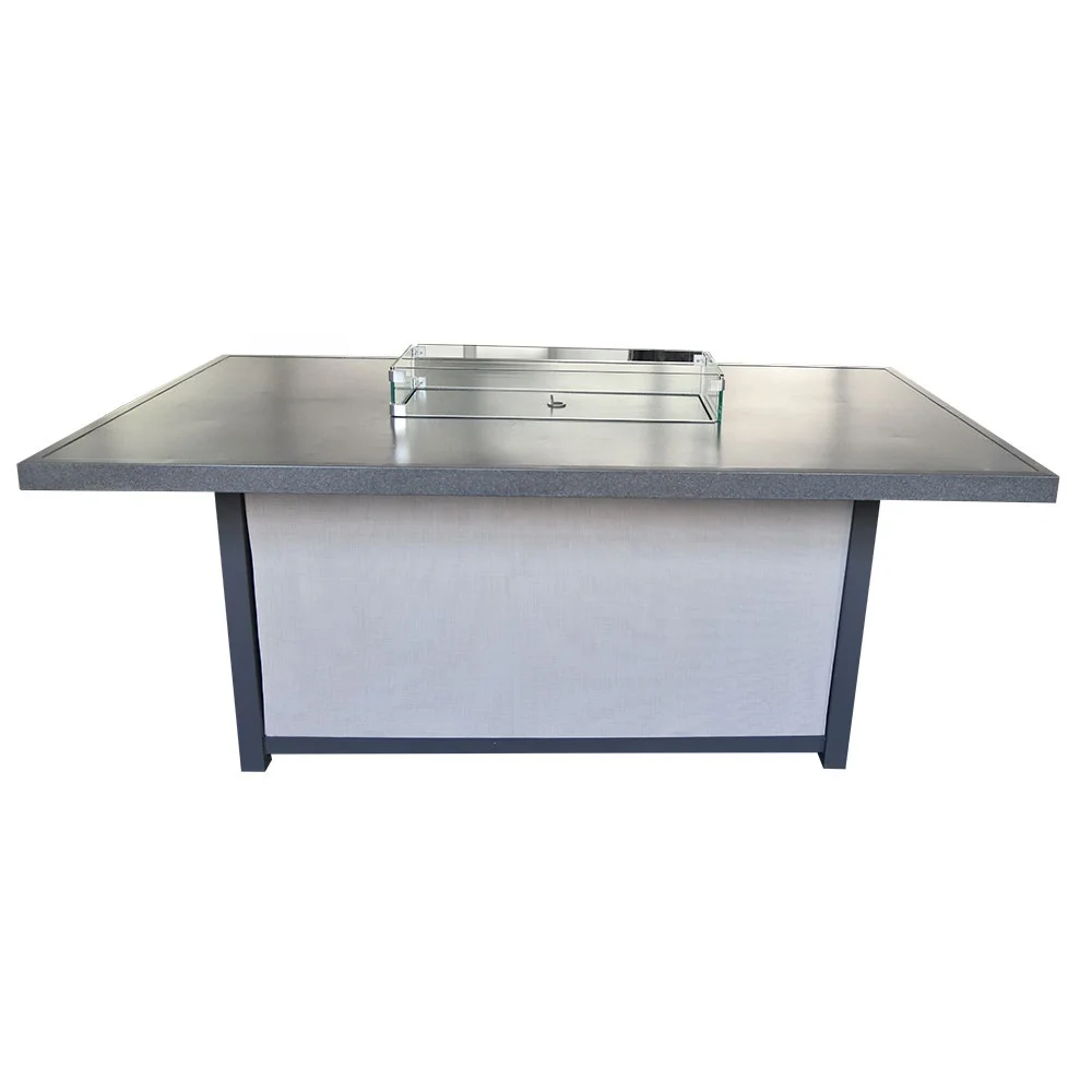 VERTAK наружный обеденный стол с автоматическим зажиганием и пропановым газом со стеклянным ветрозащитным стеклом (1600440327837)