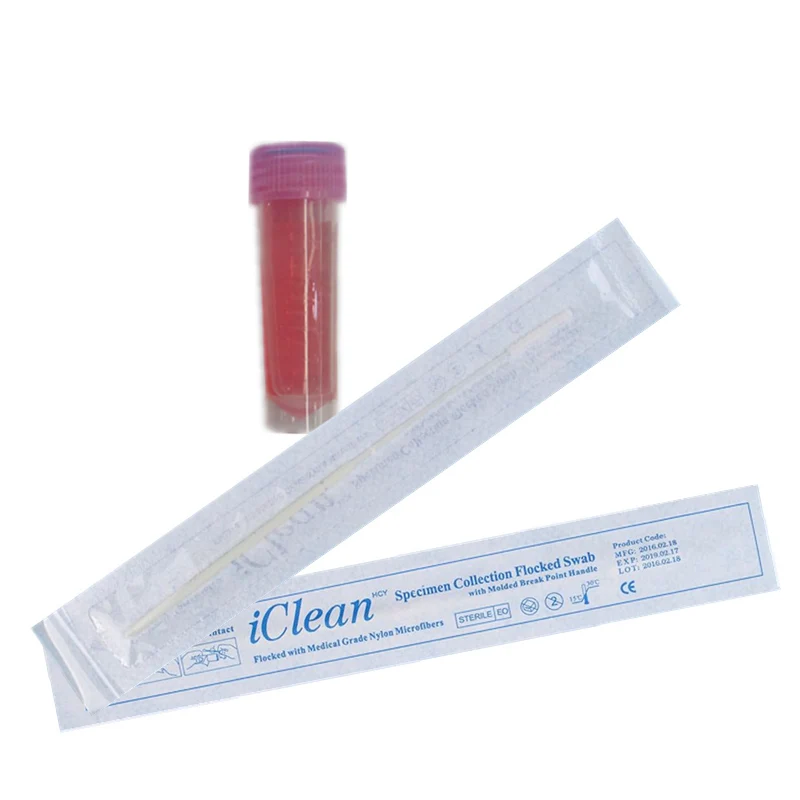 Media vtm viral transport swab medium with flocked swab, disposable virus sampling swab kits