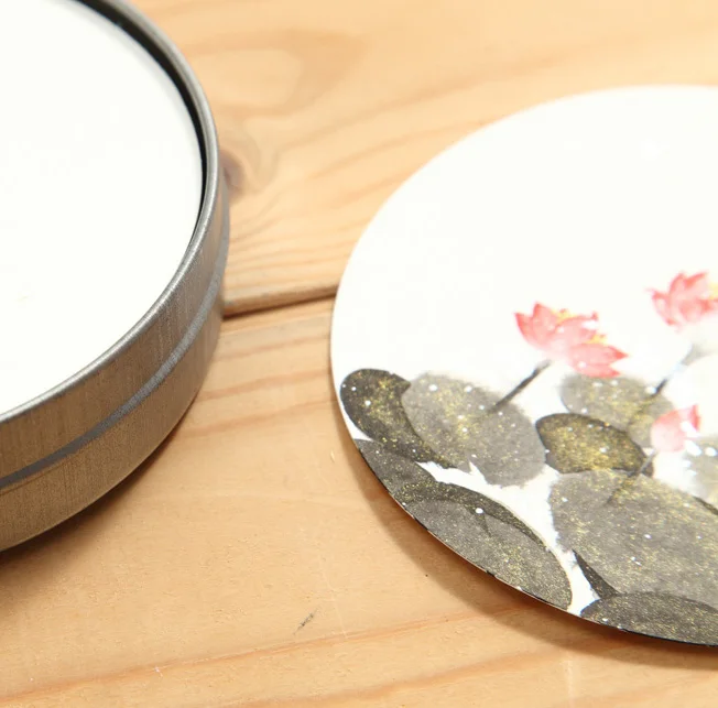 Potentate Round Watercolor Paper Postcard 25% Cotton