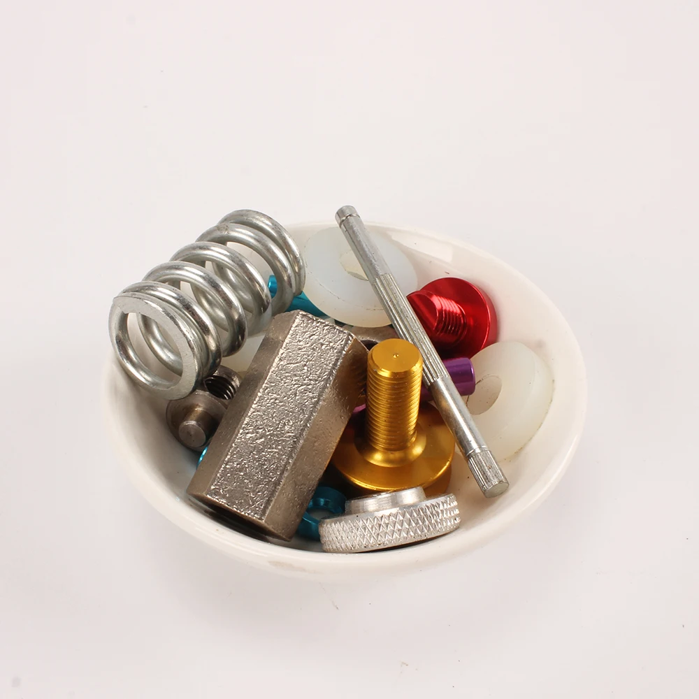 Professional Factory CNC Color Hardware Tools Knurled Nut Spring Titanium Alloy Bicycle TC4 Screw Transmission Bearing