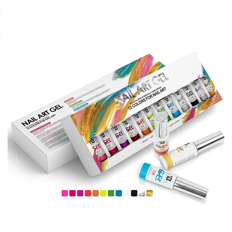 Фирменная Этикетка OEM набор УФ-гелей для ногтей рисование паук Гель-лак 3D лайнер дизайн штамповочный гель