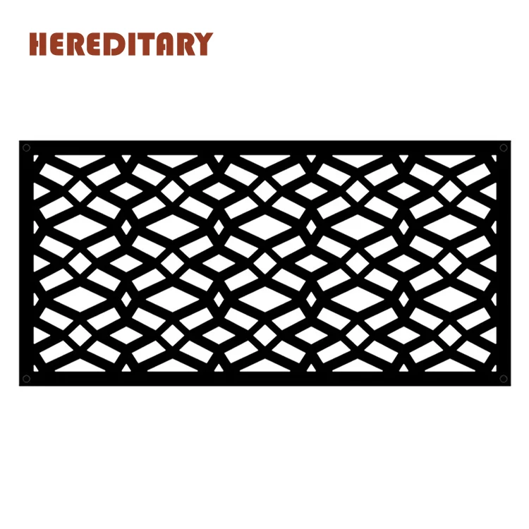 Laser cut aluminum panel metal screens divider for pool balcony design
