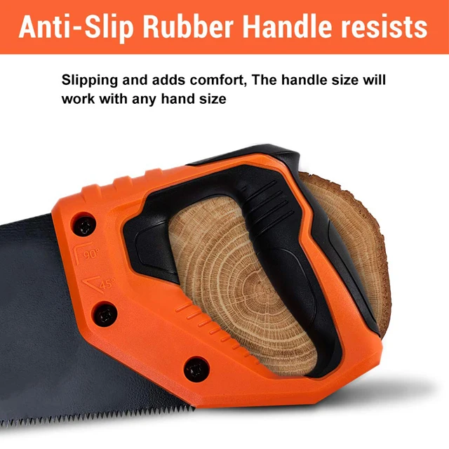 GHS03B-500, GARCARE 20 Inch Pro Hand Saw, Perfect for Sawing, Comfortable Ergonomic Non-Slip Rubber Handle,11 TPI