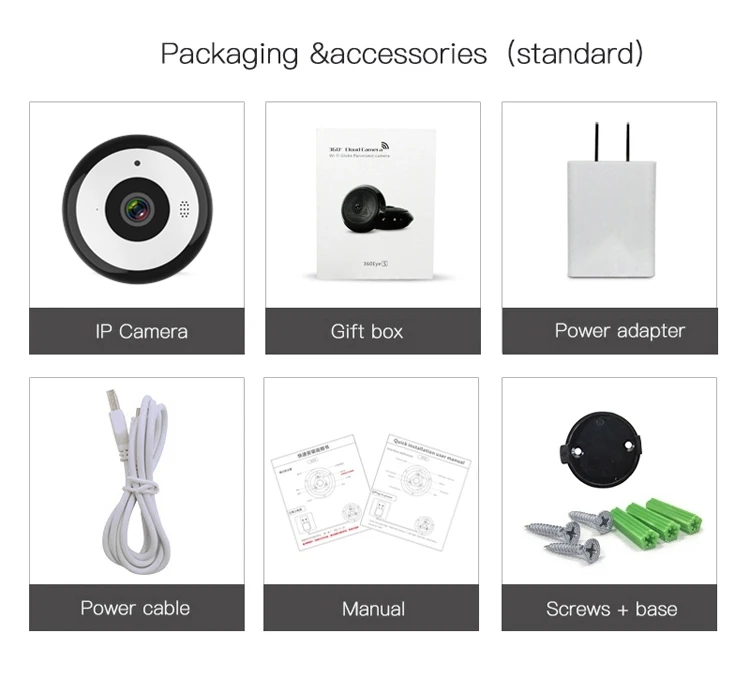 2.0MP Fish eyes Panoramic HD WiFI PTZ IP Camera 360 Degree CCTV surveillance camera