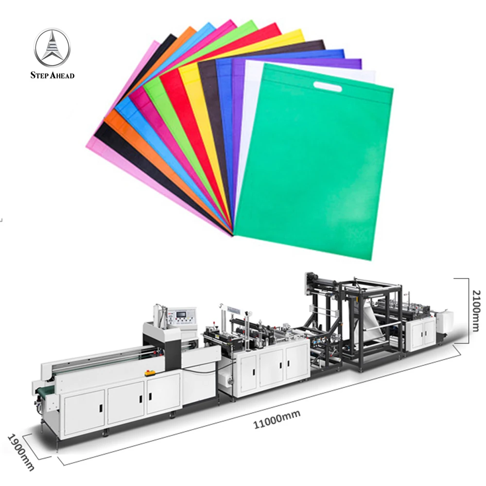 Full-automatic non-woven box bag making machine, 5 in 1 non woven fabric making machine