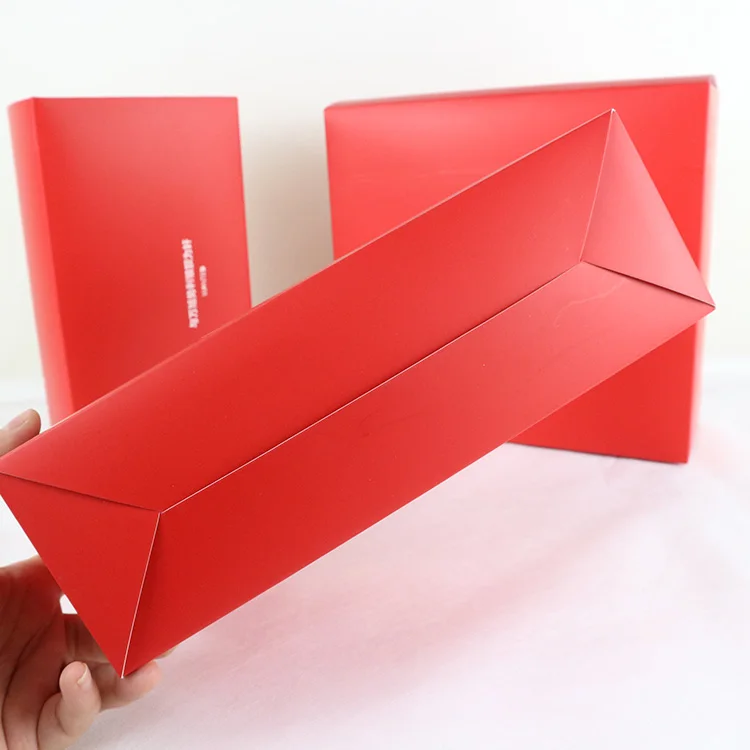 Custom Printing Color 400G Red Paper Cardboard Folding Box With Logo Printed
