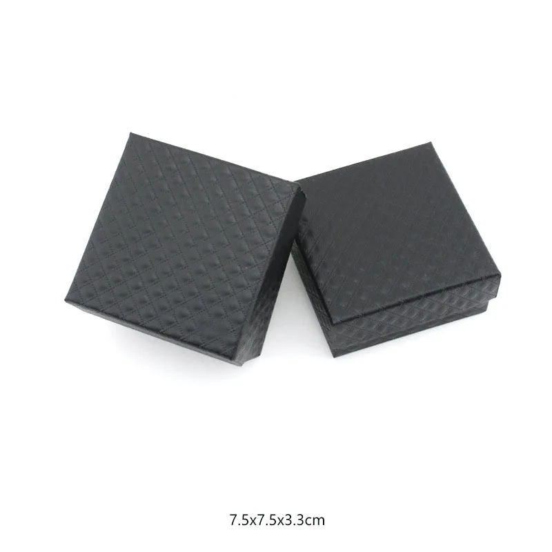 Custom Diamond Teture Necklace Earring Paper Gift Boxes Luxury Small Cardboard Jewelry Packaging Box with Logo