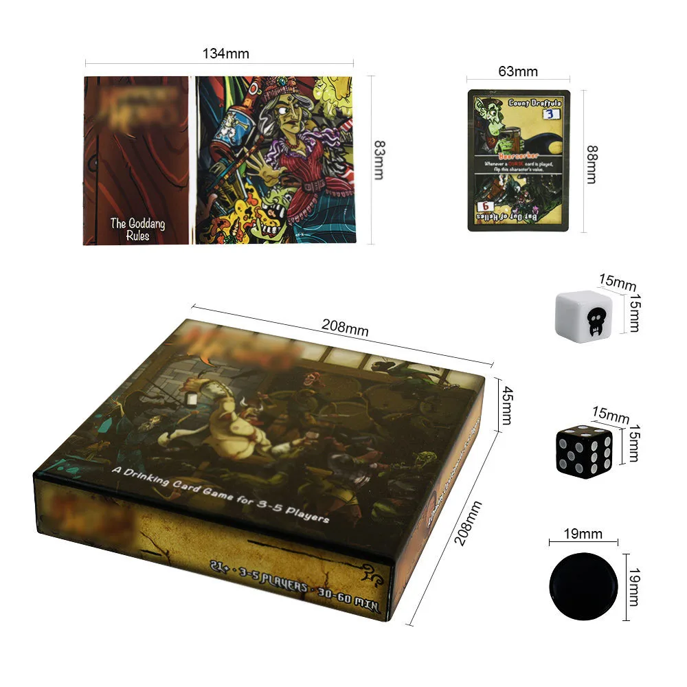 Custom Dice Pawns Adult board game card funny board Game Tokens board Game Custom