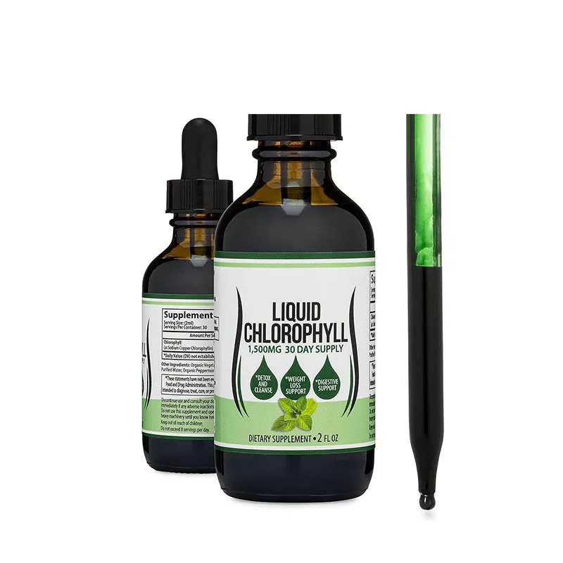 Private Label хлорофилл добавка объемный жидкие капли