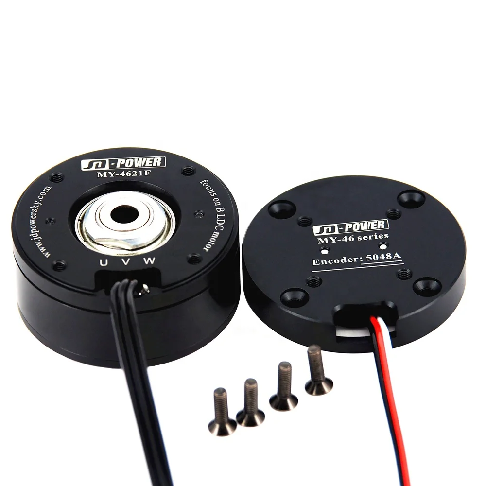 High quality JD-power MYH-4621F outrunner flat hollow shaft 12v electric servo gimbal stabilizer bldc motor with encoder