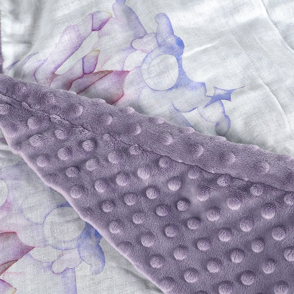 new style double layers minky dot swaddle blanket Super Plush Minky Dot Baby Blanket Super Warm Dot Minky Newborn blanket