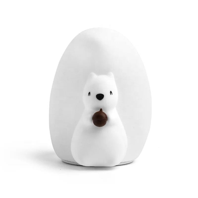 Squirrel Night Light Pat The Light Led Mood Lights Factory Direct Cartoon 50 Bedroom Minimalist Silicone Bl Large 5V 10000 0.3