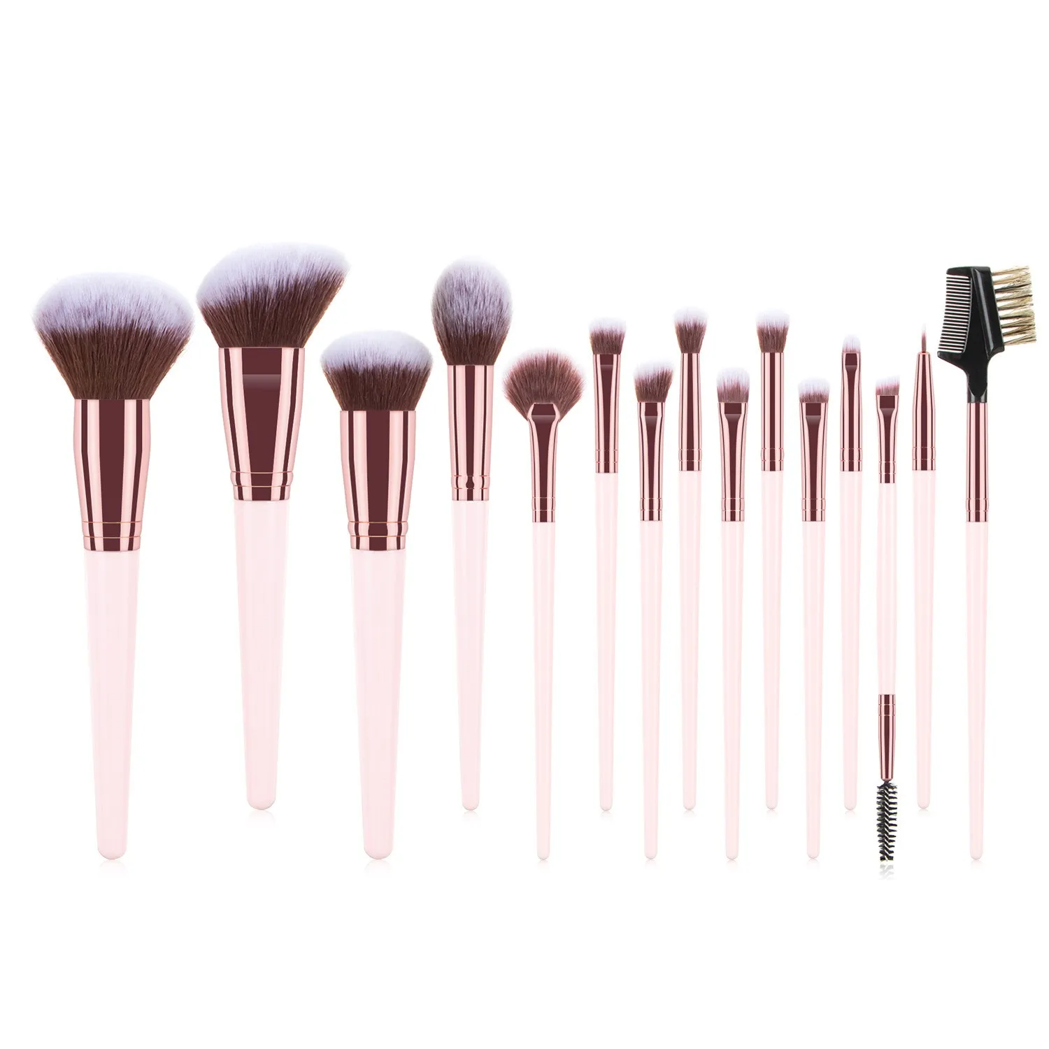 jessup 8/12 pcs/ 15pcs professional private label black and pink makeup brushes set eye pink handle makeup brush set custom logo