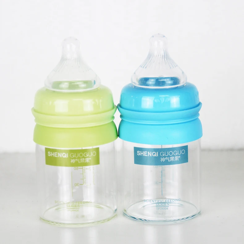 120ML Eco Friendly Anti Colic Nursing Glass Baby Milk Bottle