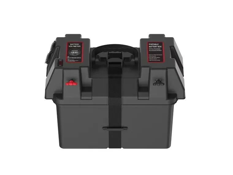 C Multifunctional Portable Outdoor USB12V Battery Box Marine Outdoor Plastic Waterproof 12v Battery Box Camping