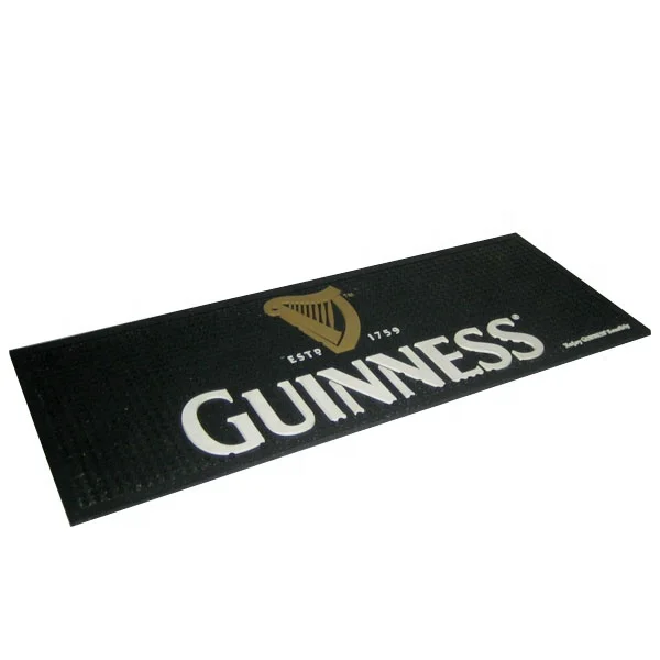  Барный коврик из ПВХ GUINNESS резиновая барная дорожка с тисненым